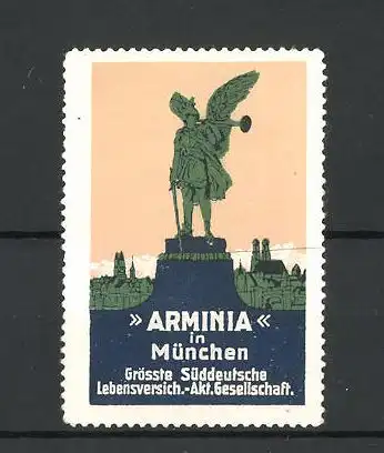 Reklamemarke Arminia, Grösste Süddeutsche Lebensversicherung München, Statue