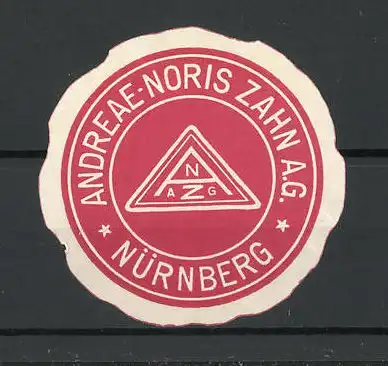 Präge-Reklamemarke Andeae-Noris Zahn AG, Nürnberg, Firmenlogo