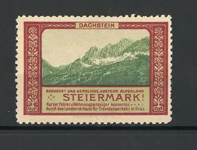 Reklamemarke Steiermark, Landschaftsbild mit dem Dachstein