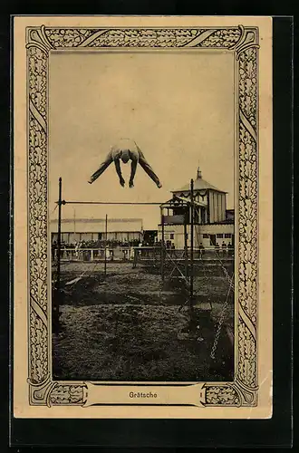 AK Turner im Sprung in der Grätsche