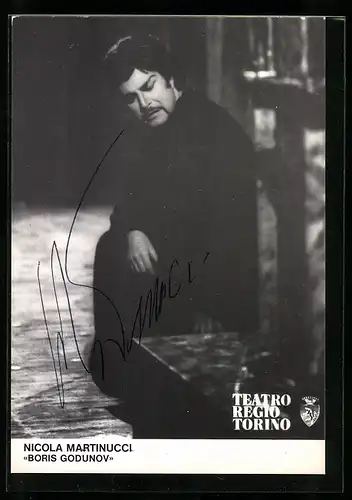 AK Opernsänger Nicola Martinucci als Boris Godunov, Autograph