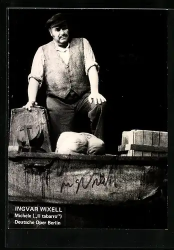 AK Berlin, Deutsche Oper, Opernsänger Ingvar Wixell als Michele in Il tabarro, Autograph