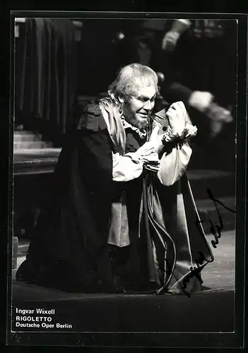 AK Berlin, Deutsche Oper, Opernsänger Ingvar Wixell in Rigoletto, Autograph