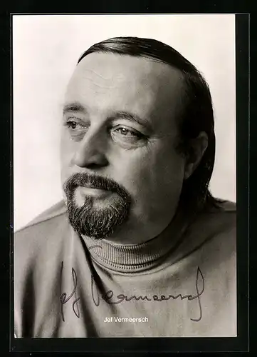 AK Berlin, Deutsche Oper, Opernsänger Jef Vermeersch mit Bart, Autograph