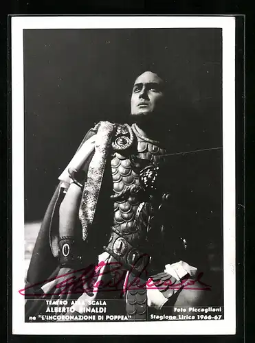 AK Opernsänger Alberto Rinaldi ne l`Incoronazioine di Poppea, Teatro alla Scala, Autograph