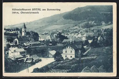 AK Spital am Semmering /Obersteiermark, Teilansicht mit Kirche