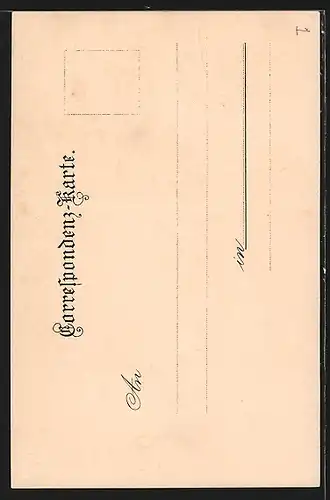 Lithographie Dürenstein, Haus an der Donau