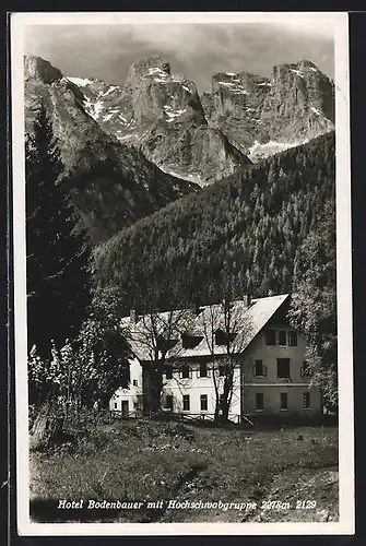 AK Hochschwab, Hotel Bodenbauer mit Hochschwabgruppe