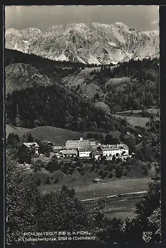 AK Pichl, Pichlmayrgut mit Scheichenspitze, Dachstein