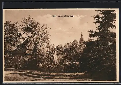 AK Erfurt, Ursulinenkloster, Lyzeum und Oberlyzeum, Frauen- u. Haushaltungsschule, Am Springbrunnen