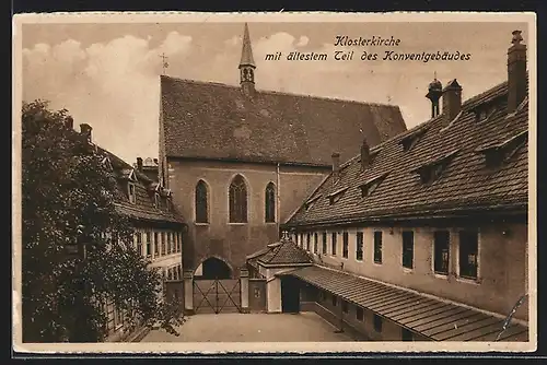 AK Erfurt, Haushaltungsschule im Ursulinenkloster, Klosterkirche mit altem Konvent