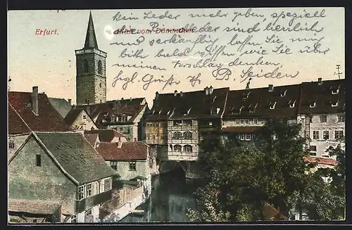 AK Erfurt, Blick vom Dämmchen