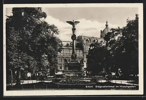 AK Erfurt, Siegesdenkmal im Hirschgarten