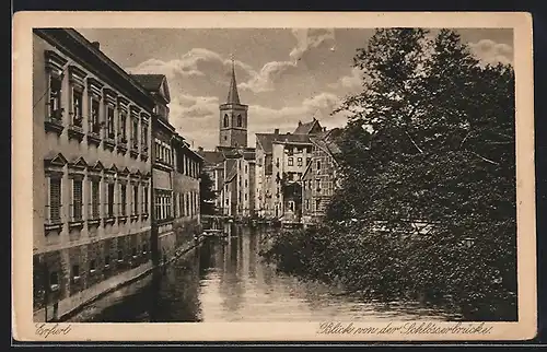AK Erfurt, Blick von der Schlösserbrücke
