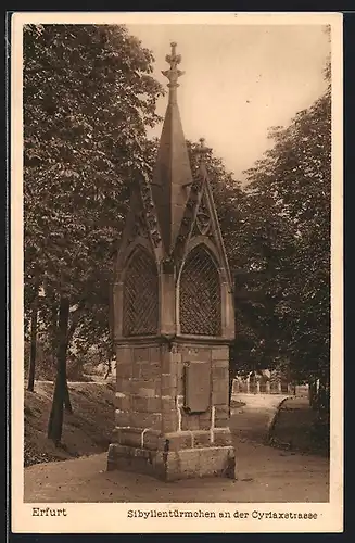 AK Erfurt, Sibyllentürmchen an der Cyriaxstrasse