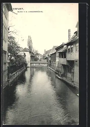 AK Erfurt, Blick v. d. Langenbrücke