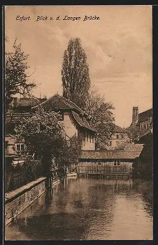 AK Erfurt, Blick von der Langen Brücke