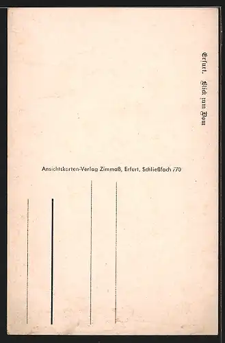 AK Erfurt, Blick zum Dom bei Tag