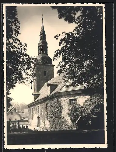 AK Erfurt-Gispersleben, Blick auf die Kirche