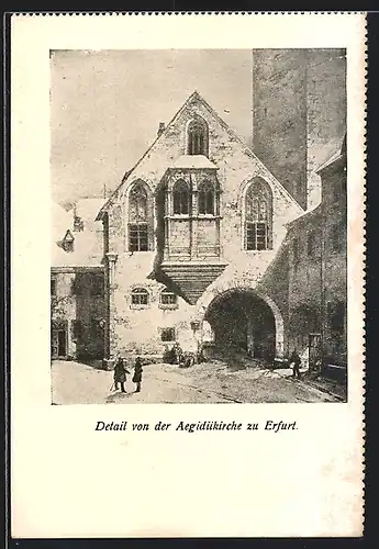 AK Erfurt, Detail von der Aegidiikirche