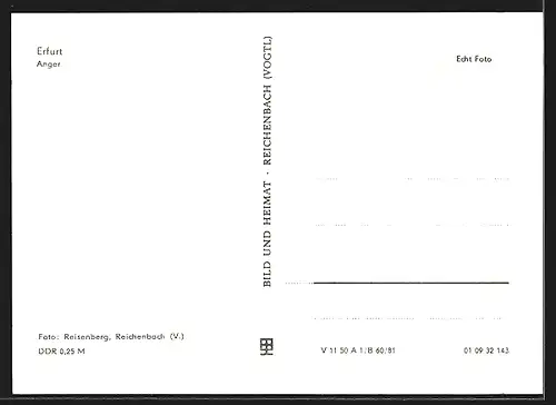 AK Erfurt, Pelzsalon in der Strasse am Anger