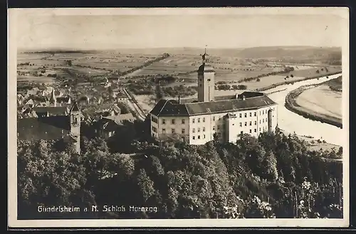 AK Gundelsheim a. N., Panorama mit Schloss Hornegg