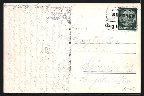 AK Schliersee, Uferpartie mit Kirche