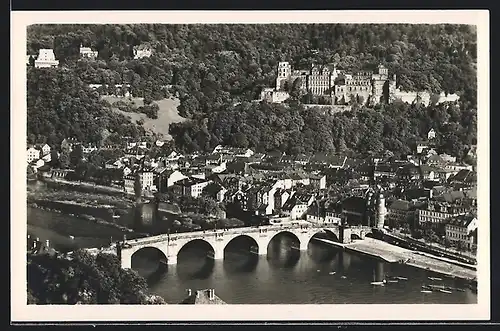 AK Heidelberg, Teilansicht von der Philosophenhöhe gesehen