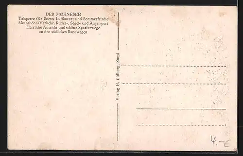 AK Soest, Gasthaus Seehof, Sperrmauer am Möhnesee, Körbecker Viadukt