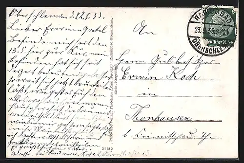 AK Oberschlema, Westseite vom Kurhaus