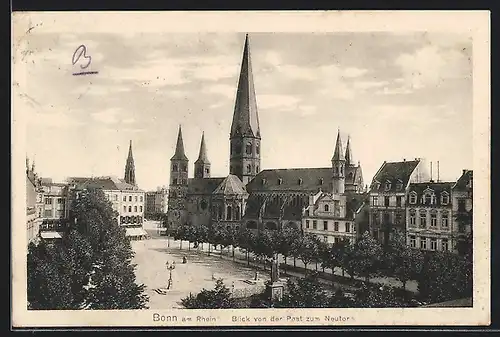 AK Bonn, Blick von der Post zum Neutor