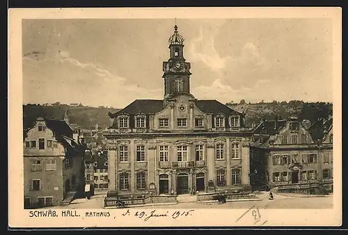 AK Schwäbisch Hall, Rathaus Frontansicht