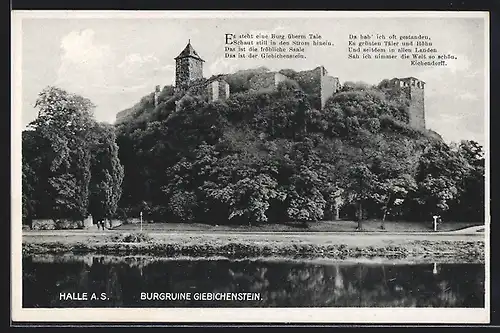 AK Halle a. S., An der Burgruine Giebichenstein