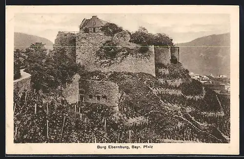 AK Ebernburg /Bayr. Pfalz, Blick auf die Burg