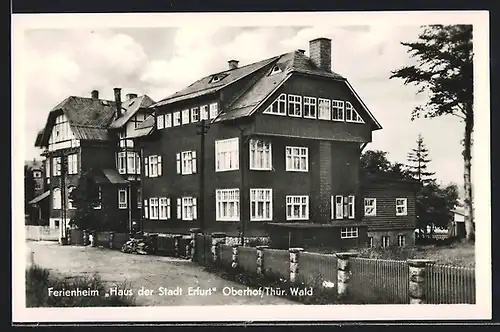 AK Oberhof /Thür. Wald, Am Ferienheim Haus der Stadt Erfurt