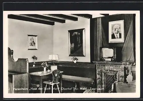 AK Oberhof /Thür. Wald, Tagesraum des Ferienheims Haus der Stadt Erfurt