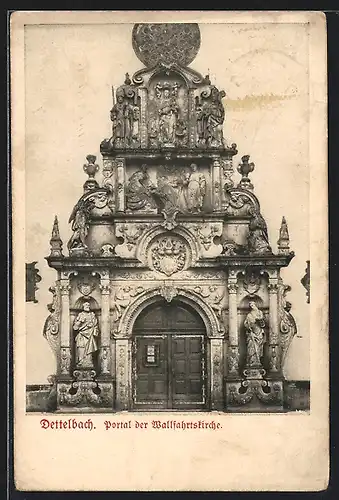 AK Dettelbach, Portal der Wallfahrtskirche