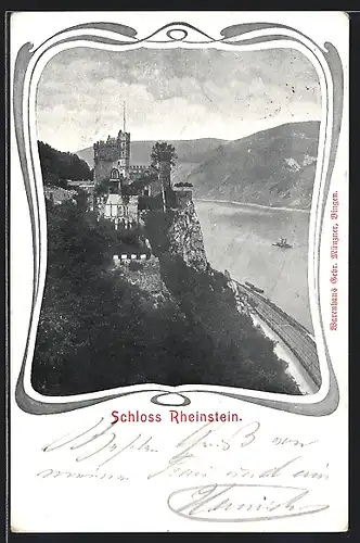 AK Rheinstein, Blick auf das Schloss