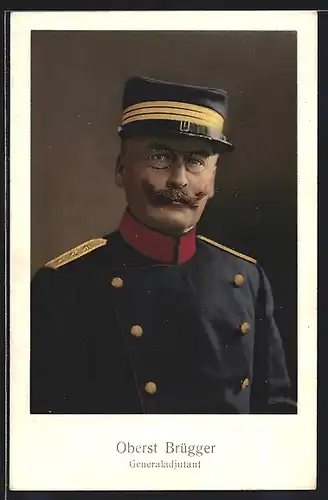 AK Oberst Brügger, schweizer Generaladjutant