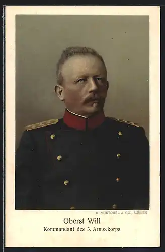 AK Oberst Will, Kommandant des 3. Armeekorps