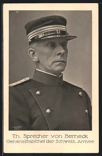 AK Th. Sprecher von Berneck, Generalstabschef der Schweiz. Armee