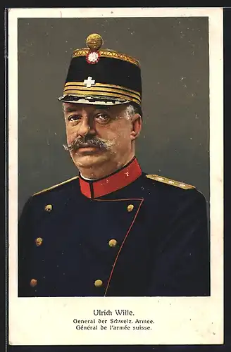 AK Ulrich Wille, General der Schweiz. Armee in Uniform