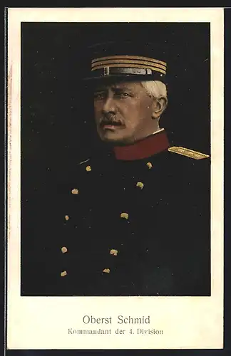 AK Oberst Schmid, Kommandant der 4. Division in Uniform