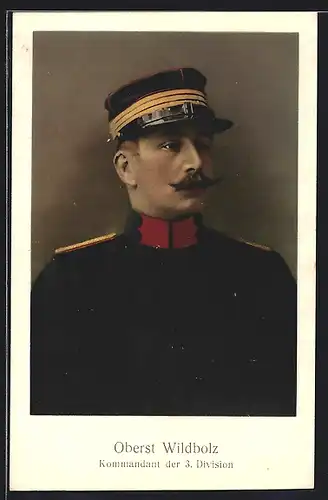AK Oberst Wildbolz, Kommandant der 3. Division in Uniform