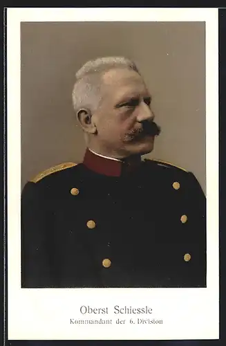AK Heerführer Kommandant der 6. Division Oberst Schiessle