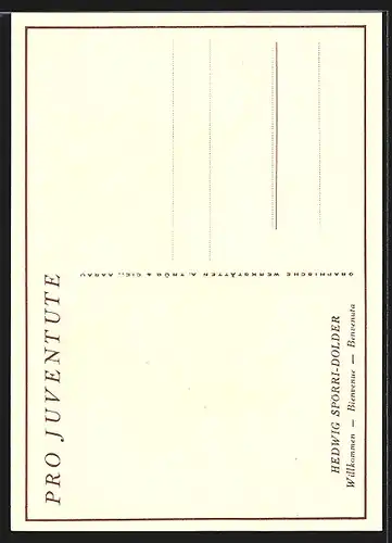 AK Hedwig Spörri-Dolder: Willkommen