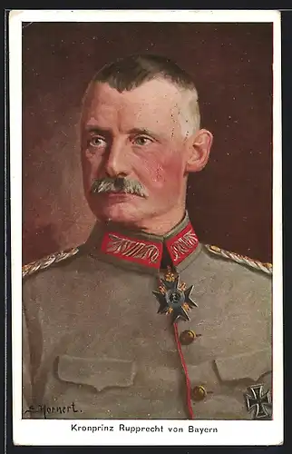 AK Portrait Heerführer Kronprinz Rupprecht von Bayern in Uniform mit Orden