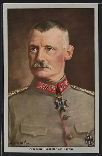 AK Portrait Heerführer Kronprinz Rupprecht von Bayern in Uniform mit Orden