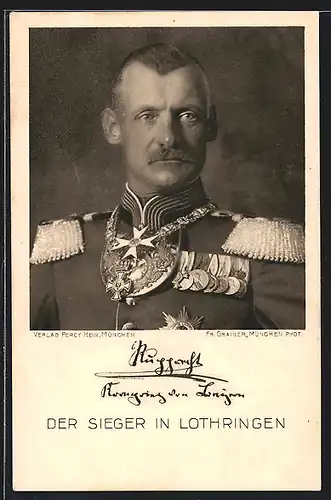AK Porträt Kronprinz Rupprecht von Bayern, der Sieger in Lothringen