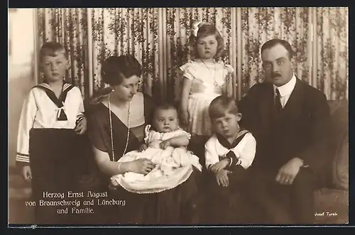 AK Herzog Ernst August von Braunschweig & Lüneburg & Familie
